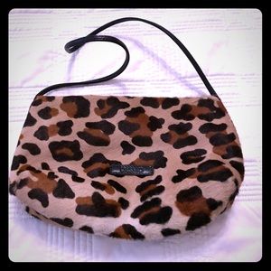 Desmo Suede Leopard Bag